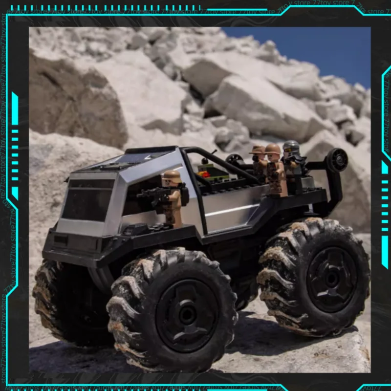 Rc Children'S Remote Control Car Full Waterproof Building Blocks Off-Road Vehicle Amphibious Climbing All-Terrain Toy Racing