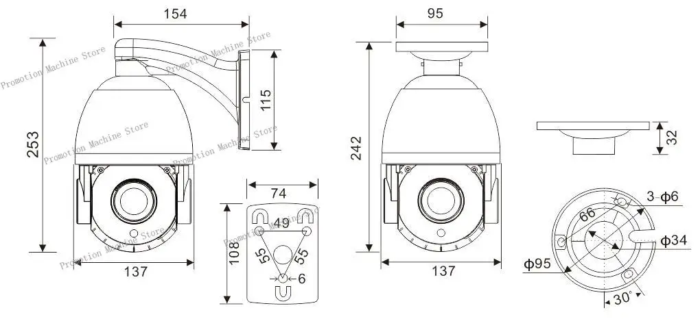 4K 8MP 25x زووم بصري POE IP PTZ سرعة كاميرا بشكل قبة الأمن في الهواء الطلق AI الإنسان تتبع السيارات بناء في هيئة التصنيع العسكري. مسافة 100 متر بالأشعة تحت الحمراء P2P