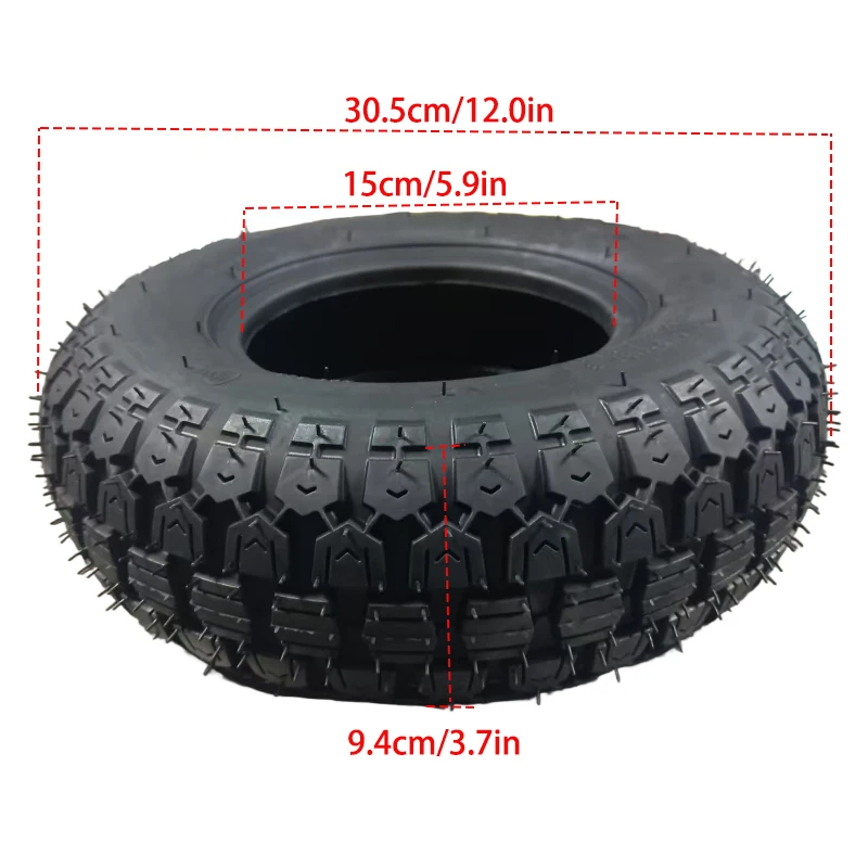 4.10/3.50-6 Tyre 410/350-6 Inner and Outer Tire for Four-Wheeled Senior Mobility Scooter Wheelbarrow E-Bike Lawn Mower