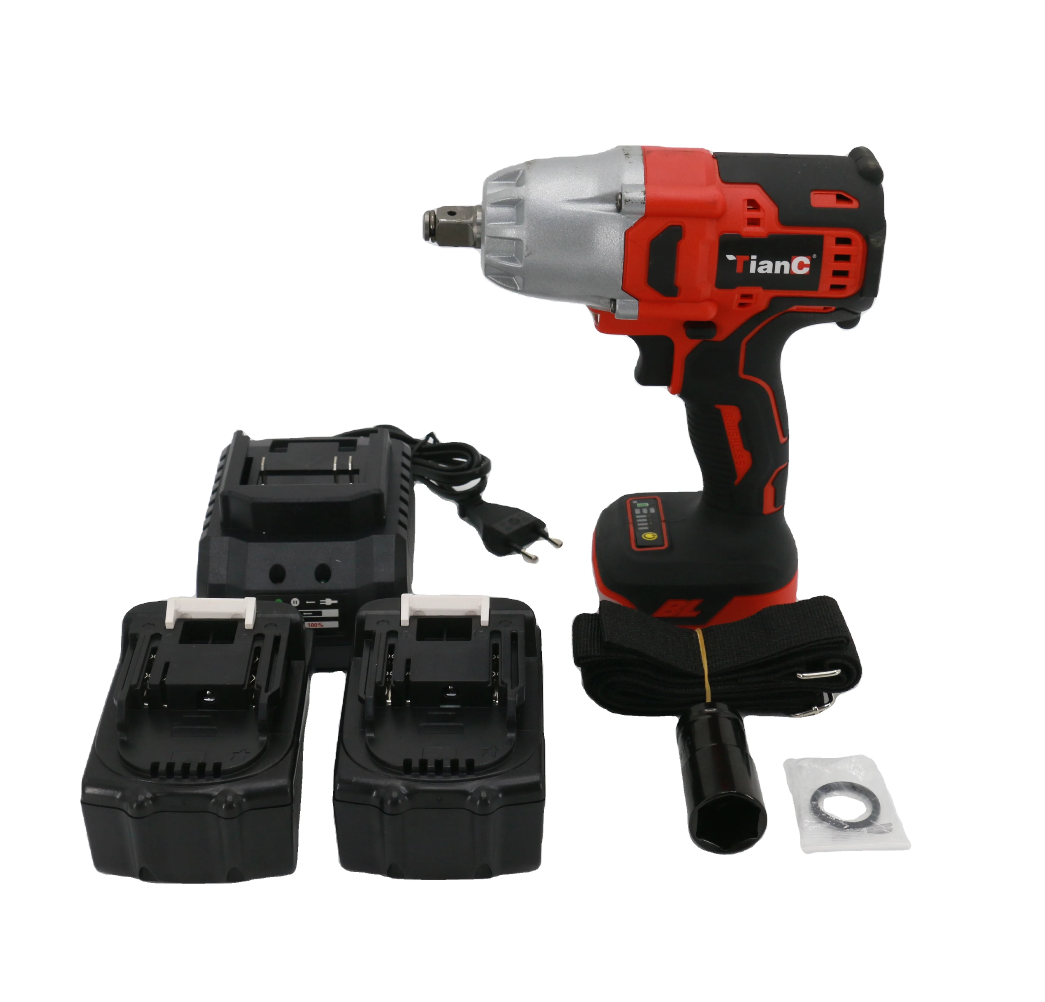 

2025Factory Wholesale Brushless Motor Handheld Torque Wrench Impact Cordless Wrench Kit
