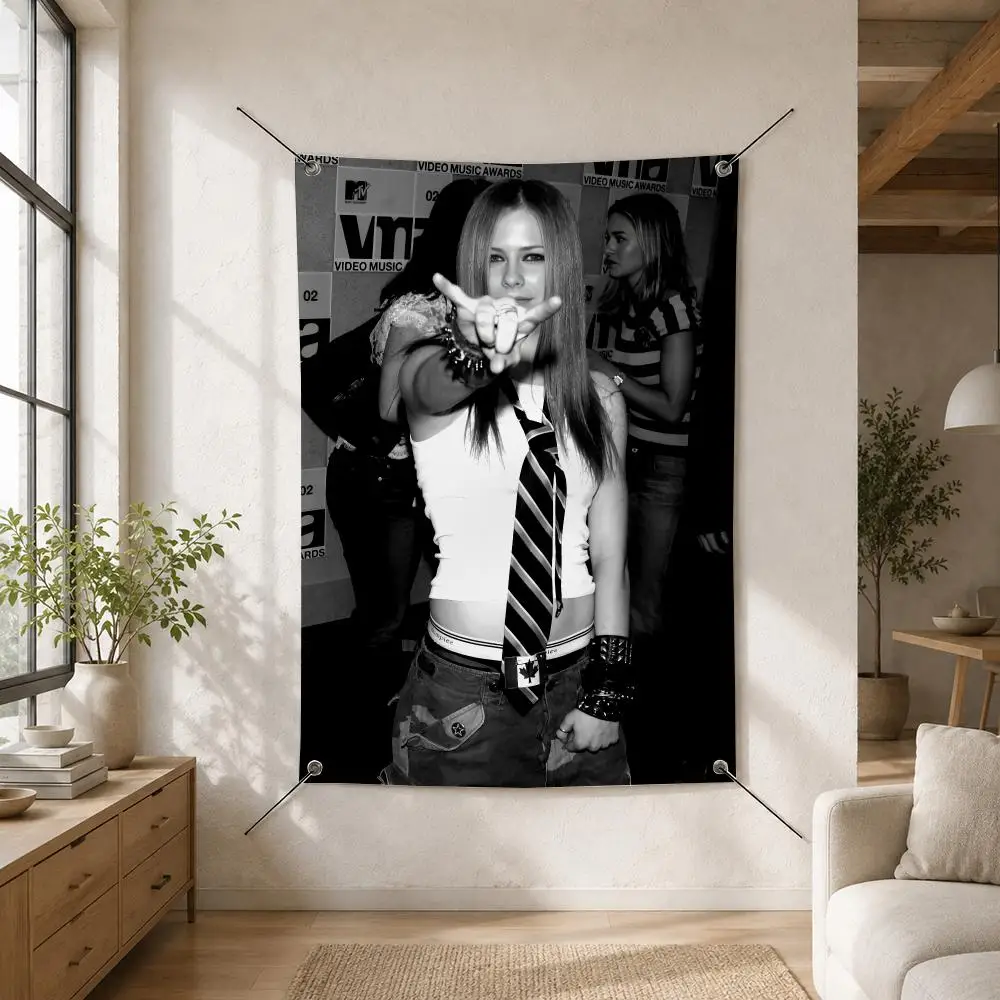 Singer A-Avril L-Lavigne Flags Custom Camping Outdoor Garden Room Bedroom Decor Party Backdrops Wall Art Family Gifts