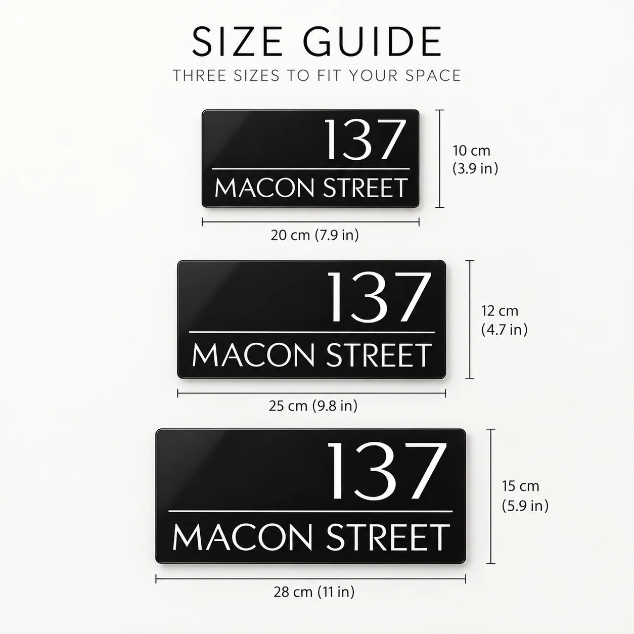 Custom Acrylic Address Plaque Personalized House Number Sign Modern Door Sign with Street Name Outdoor Home Entrance Decoration