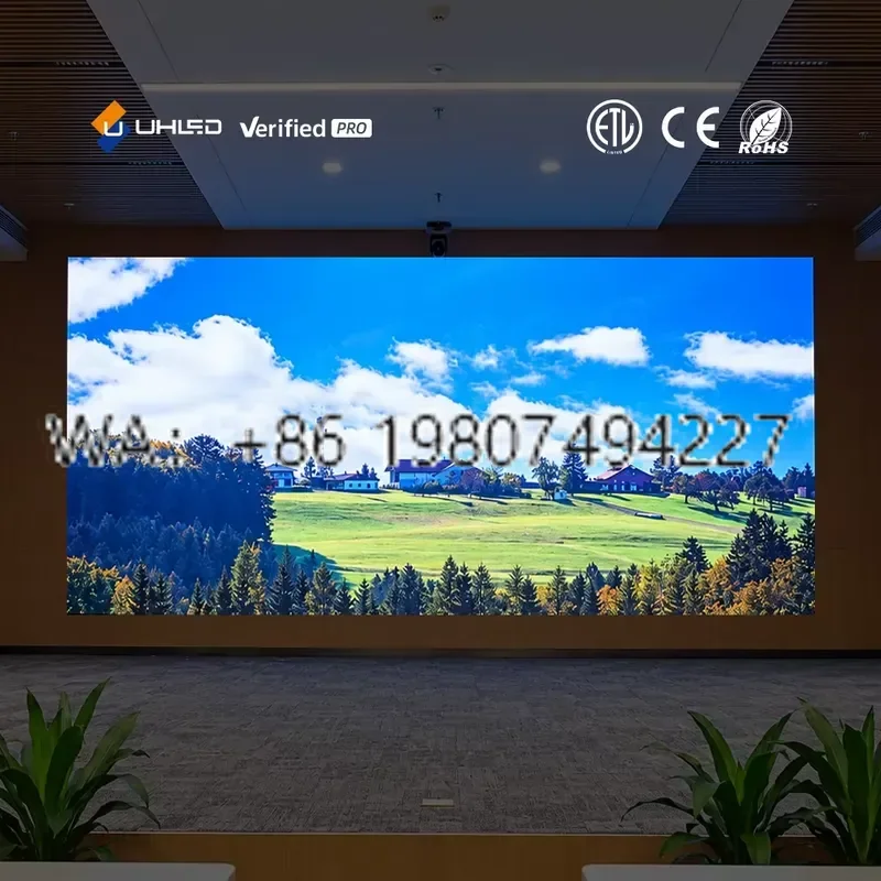 for UHLED P1.2 Fine Pitch COB LED Screen Executive Conference Center Boardroom Meeting Micro LED Wall Common Cathode 7680Hz