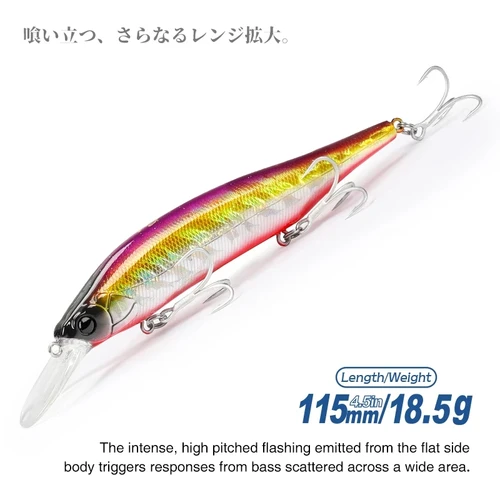 Imagen 2 del producto TSURINOYA 3PCS 115S SinKing Minnow Jerkbait 18.5g 115mm Señuelo de Pesca Artificial Profesional para Agua Salada