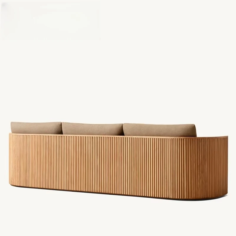 

Modern Patio Furniture Set Resort Outdoor Sofa Luxury Outdoor Furniture Set Hotel Garden Sofa Wooden Waterproof Furniture Set