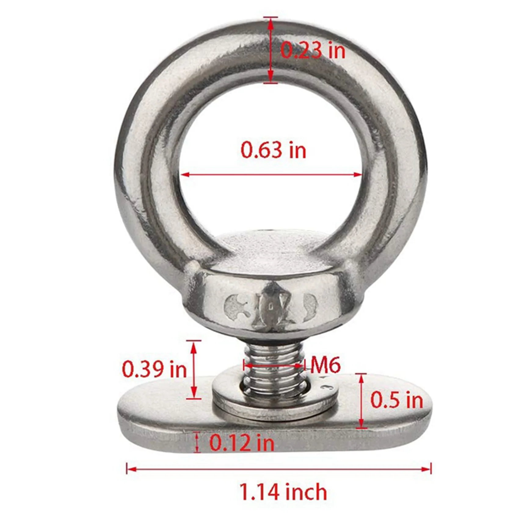 ABMW-8Pack الفولاذ المقاوم للصدأ كاياك المسار جبل التعادل أسفل العيينة السكك الحديدية ملحق لقارب قوارب الكاياك