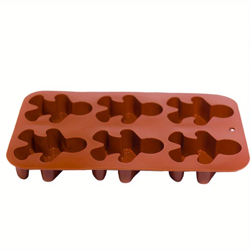 1PC Silicone Baking Mold Chocolate Christmas Tree Silicone Mold Christmas Party Gingerbread Chocolate Mold