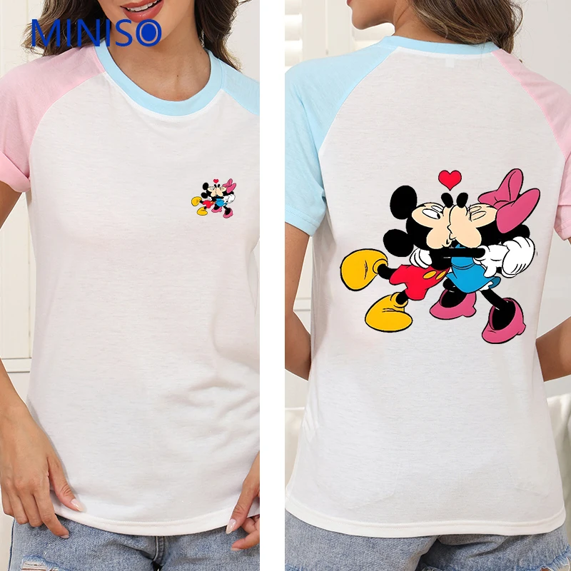 

Y2k T-shirt Women Cartoon Tops & Tees Clothes Custom T-shirt Short Sleeve Disney Mickey Clothing Fashion Ladies Summer Dress