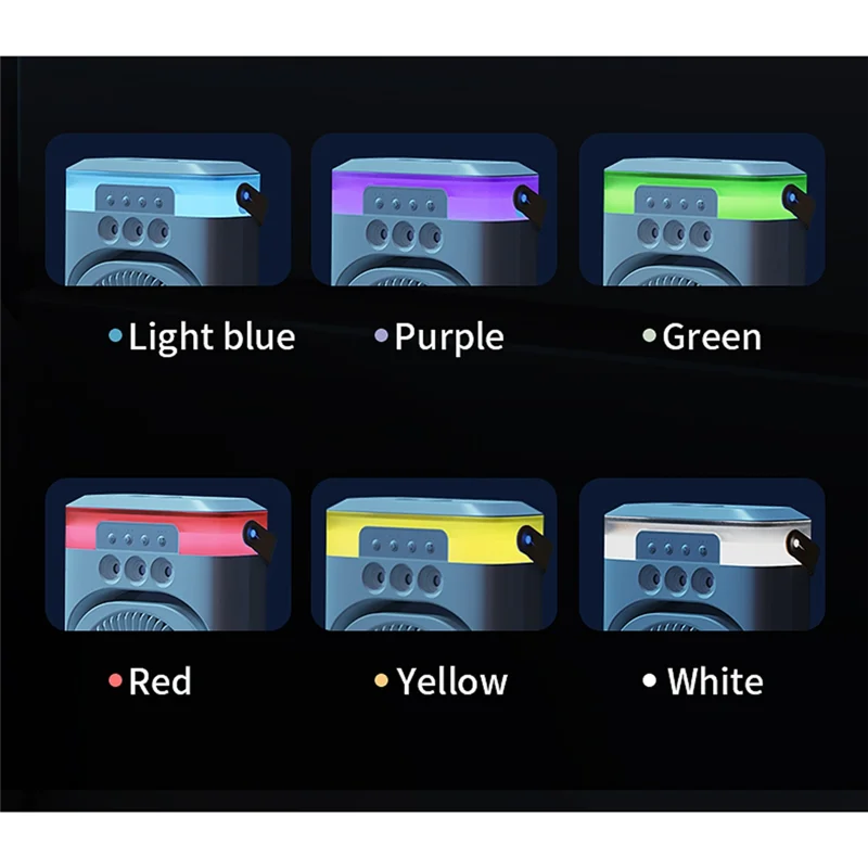 HIM-พัดลมเครื่องปรับอากาศแบบพกพา Desktop Humidifier ในครัวเรือนขนาดเล็ก Air Cooler พัดลมที่มีสีสันไฟกลางคืนสําหรับ Office