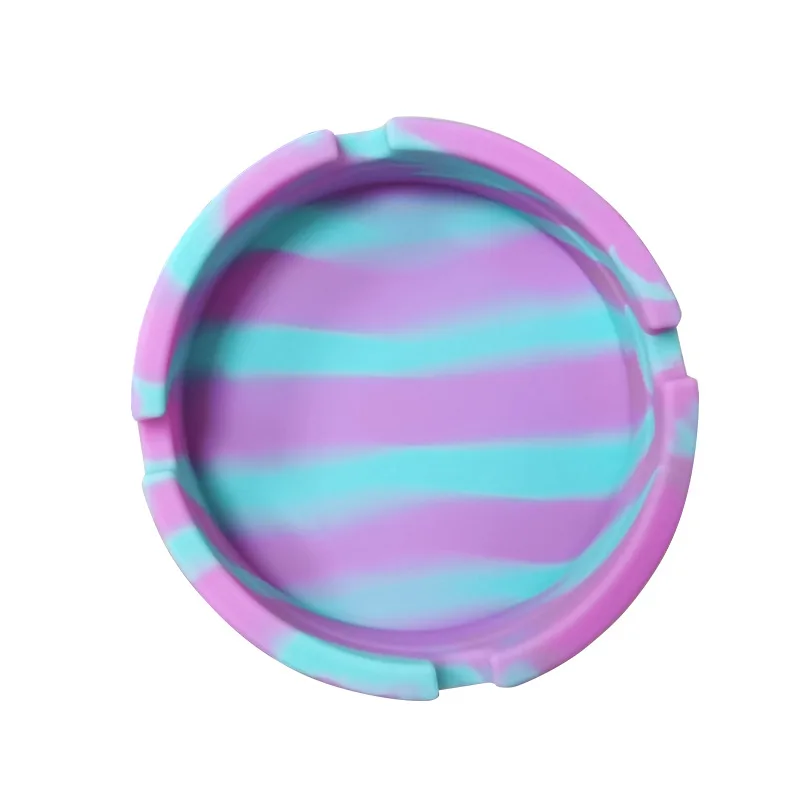 Leuchtender/bunter fluoreszierender Rauch, praktischer Zigarettenetui, kreative Aschenbecher, Silikongel-Aschenbecher, leichter runder Aschenbecher – Detail 6