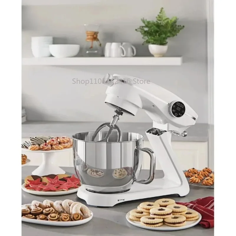 600W 10-Speed Electric Stand Mixer with Digital Control Panel7.4QtStainlessSteelMixingBowlforBakingDoughCakeCreamFoodPreparation