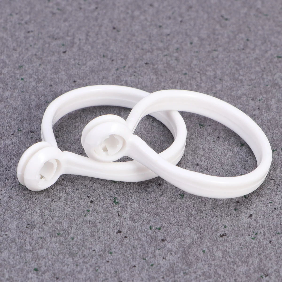

150Pcs Premium ABS Curtain Rings White Smooth Gliding for Heavy Lightweight Curtains Accessories