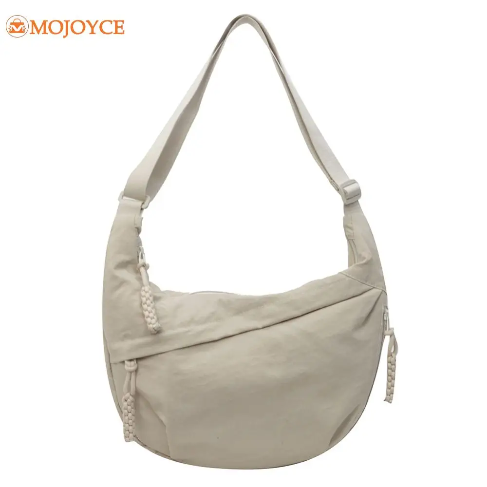 

Women Crescent Crossbody Bag Multi-pockets Half Moon Bag Large Capacity Daily Messenger Bag Adjustable Strap Outdoor Travel Bag