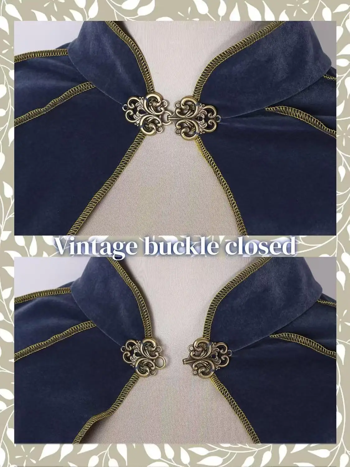 

European Medieval Corduroy Cloak Men Women Gold Edge Death Cosplay Outer Long Robe Carnival Event Stage Performance Witch Cape