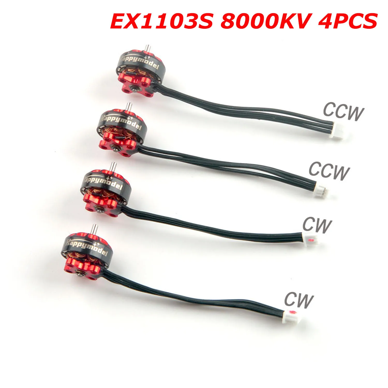 HappyModel EX1103S/1103 8000KV 11000KV 4PCS Borstelloze Motor Vervanging voor Bassline 2S Micro FPV Drone Vliegtuig Model Onderdelen