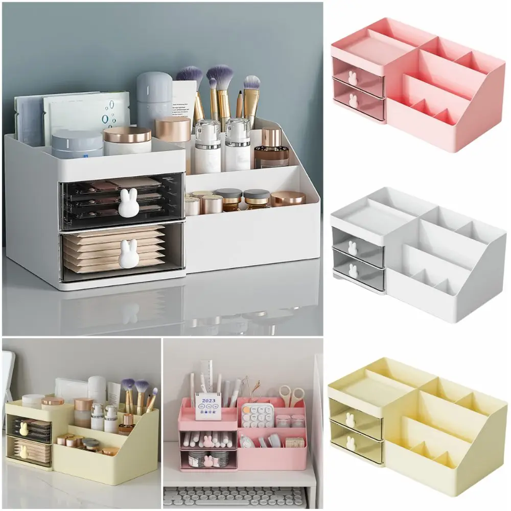 Multicolor Pen Organizer Multi-Functional Desk Storage Desk Holder 2 Drawer Desktop Organization Multi-Functional Organizer