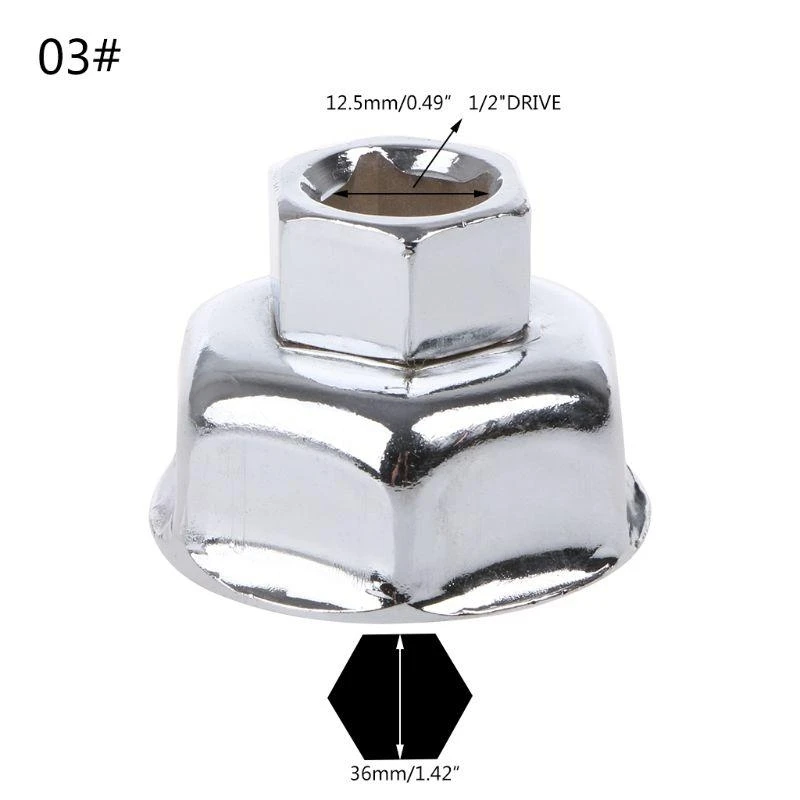 

Y1AD Drive Car Oil Filter Wrench Housing Removal Engine Tool 6 Flutes 27/32/