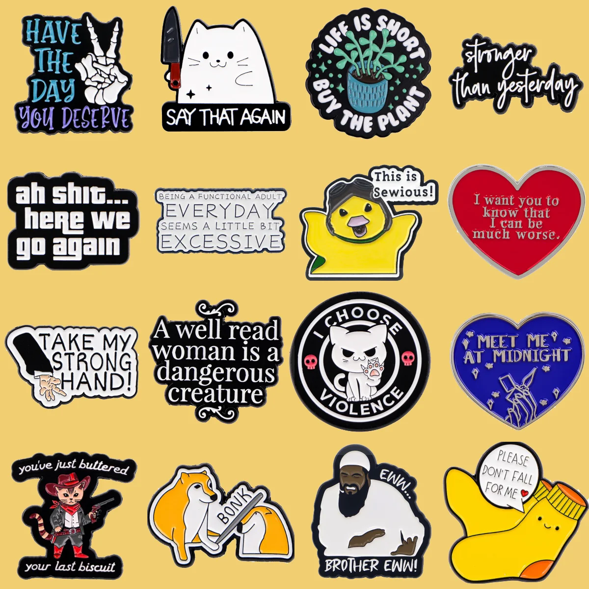 Funny Dog BONK Enamel Pin Quotes Brooches For Women Lapel Pin For Backpack Bags Badges Party Gifts Clothing Accessories