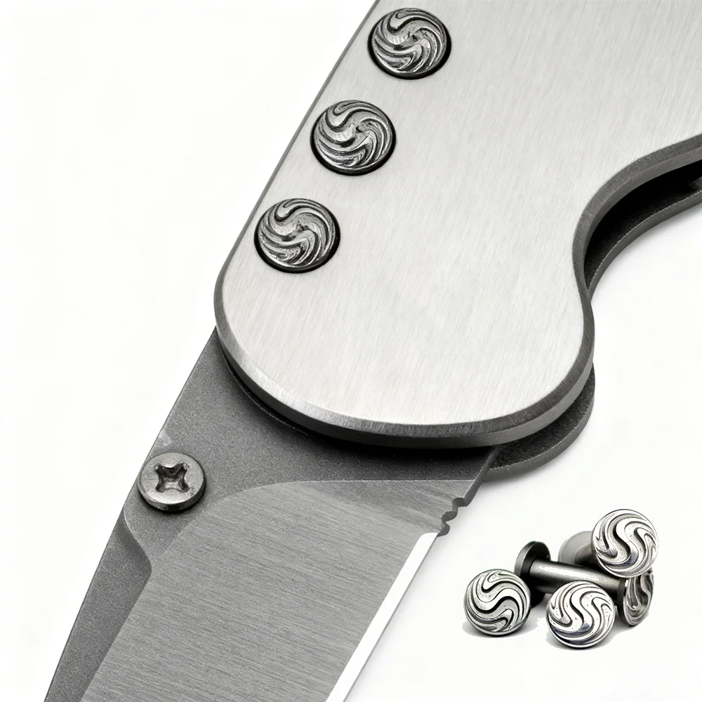 1 Set DIY Knife Making Fastener Kit Double Locking Buckle Screws Handle Spindle Nails High Strength Accessories