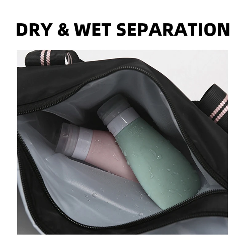Sports Fitness Handbag Waterproof Crossbody Bags with Shoes Compartment Dry Wet Separation Shoulder Pack Multi-pocket Yoga Bag