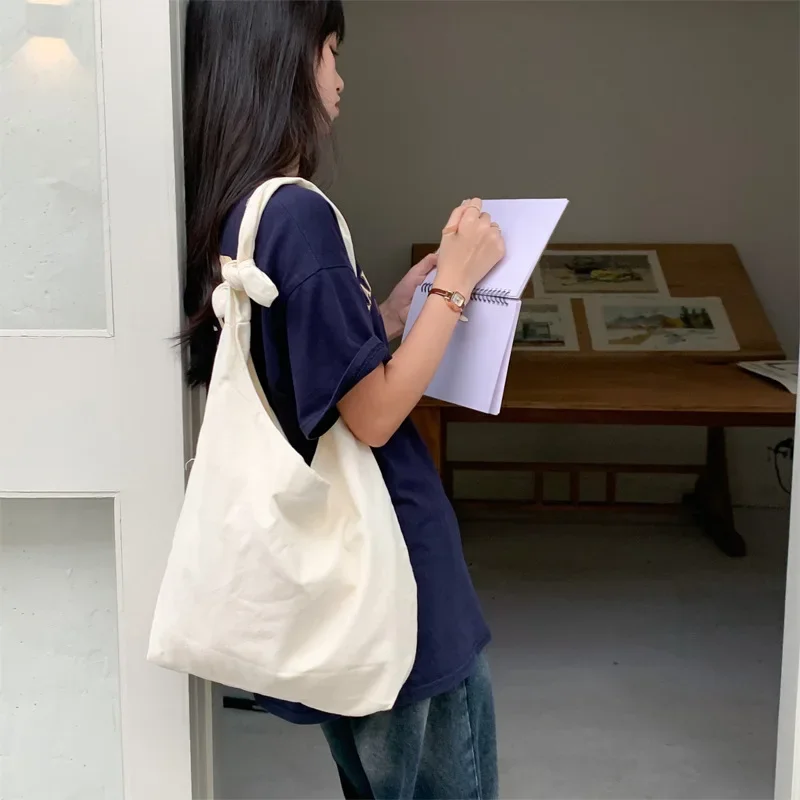 

Minimalist Instagram Versatile Fashion Sweet Shoulder Bag Knot Solid Color Underarm Student Crossbody Bag