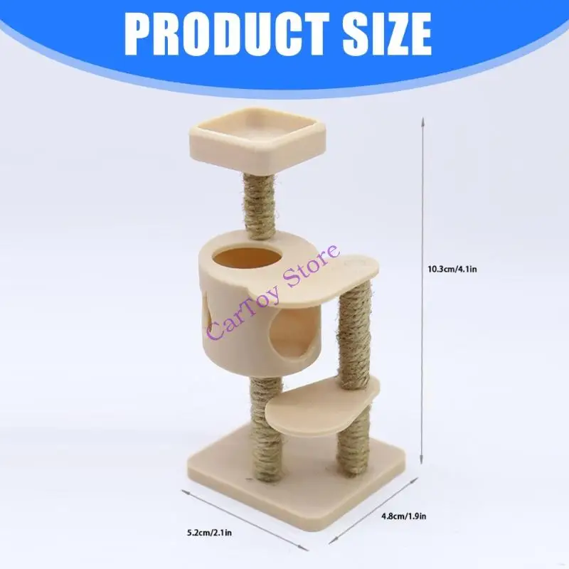 Multitiered Dollhouse Climbing Tower 1/12 Scale Miniature Accessories Encourages Imaginative Playtime