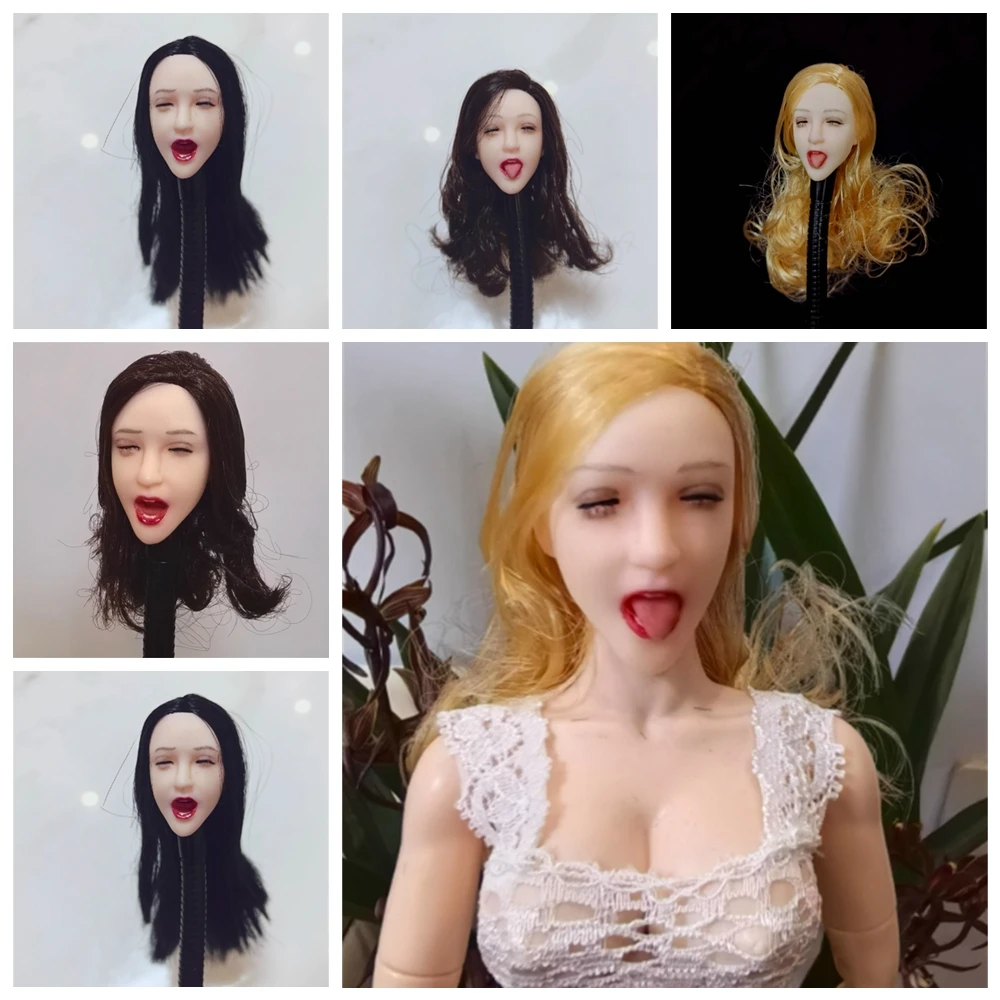 

CLose Eyes Expression 1/6 Scale Head Sculpture Soldier Girl Anime actoe Movie Actor For 12 inch Phicen Tbleague figure Toys