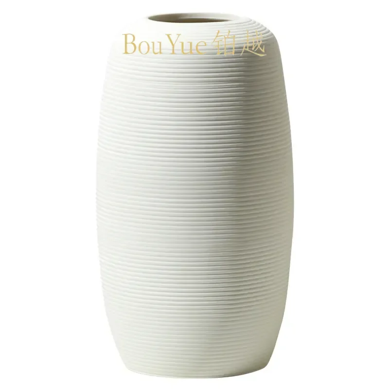 Jingdezhen Ceramic Wabi Sabi Vase Minimalist Brushed Texture Zen Home Decor Ornament Simple Style Living Room Table
