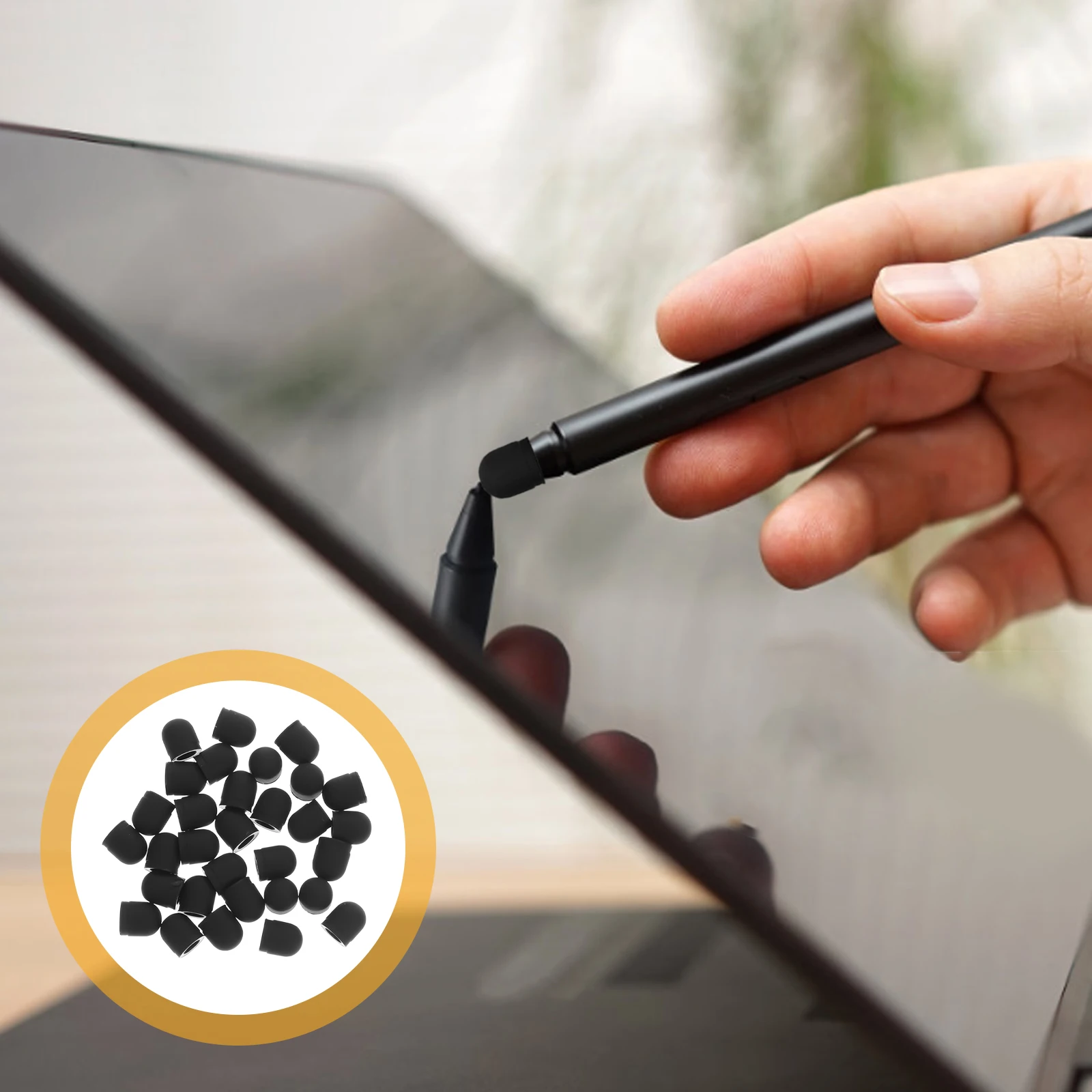 

30 Pcs Touch Screen Pen Tip Replacement Nibs Tips Capacitive Stylus for Silicone Pens Cell Phone