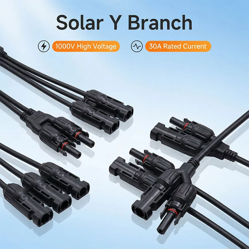 

Y Type 3/4/5 Way Photovoltaic Connector 1000v 30A Waterproof Connector Solar Panel ip68 PV Plug Solar Cell Connector