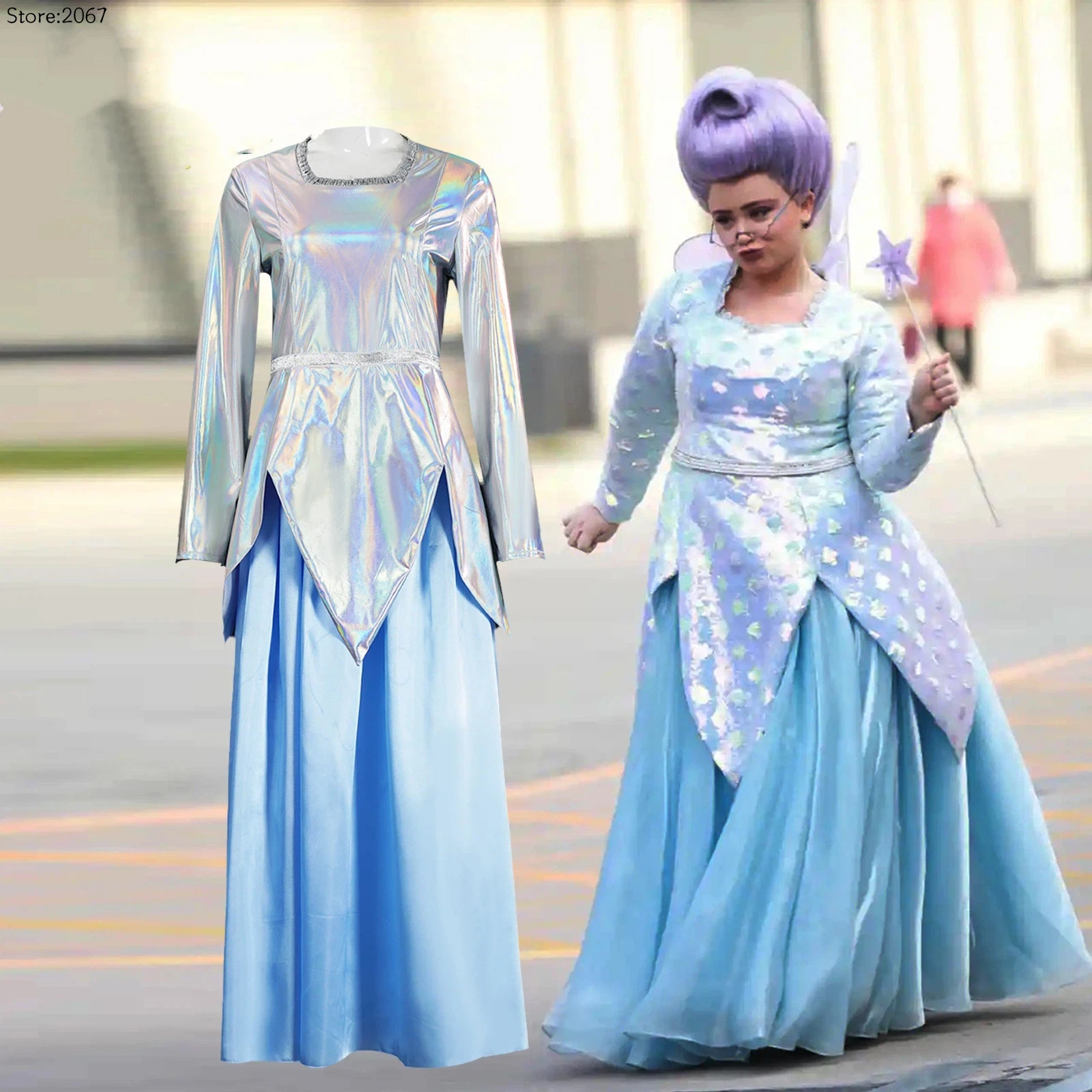 

Adults Women Fairy Godmother Cinderella Cosplay Costumes Classic Anime Princess Dress Ball Gowns Halloween Carnival Outfits New