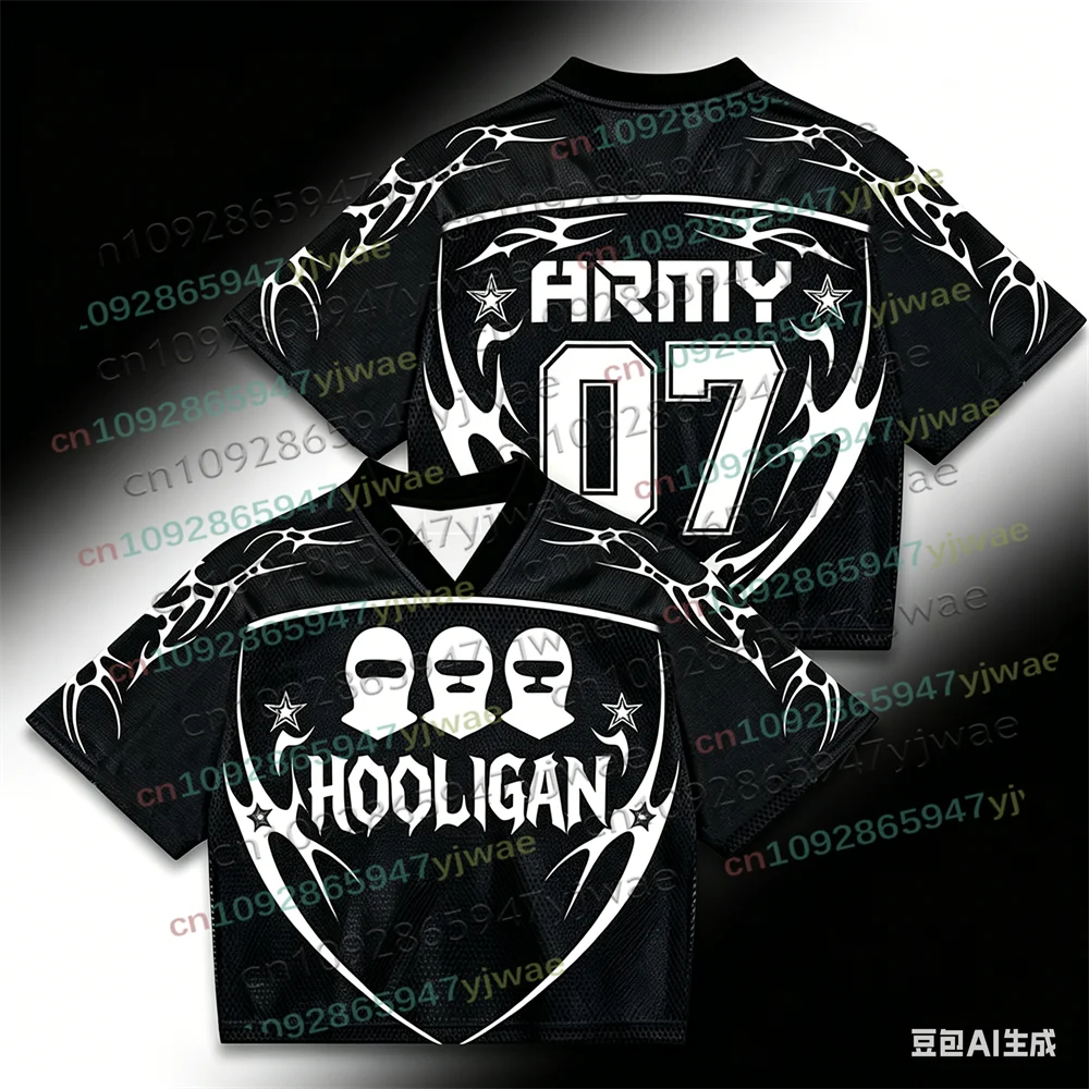 2026World Tour Mesh Jersey V-neck Fashion Street Top Gift for Army Loose Breathable Short Sleeve Summer Men Women Running Tshirt