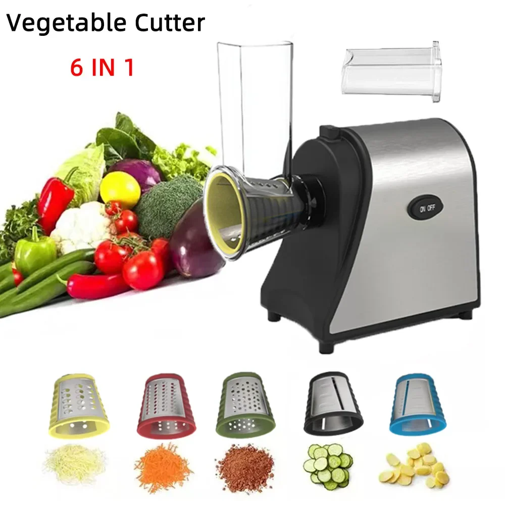 Multi-functional vegetable cutter 1PC slicing and shaving 6 in 1 household commercial stainless steel kitchen supplies