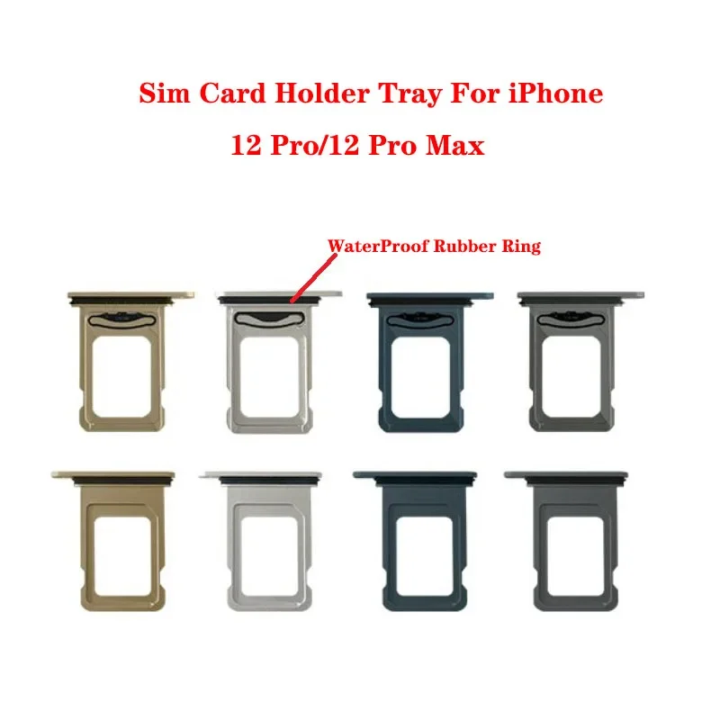 

SIM card adapter for iPhone 12 Pro Max dual single tray slot holder with waterproof ring replacement parts