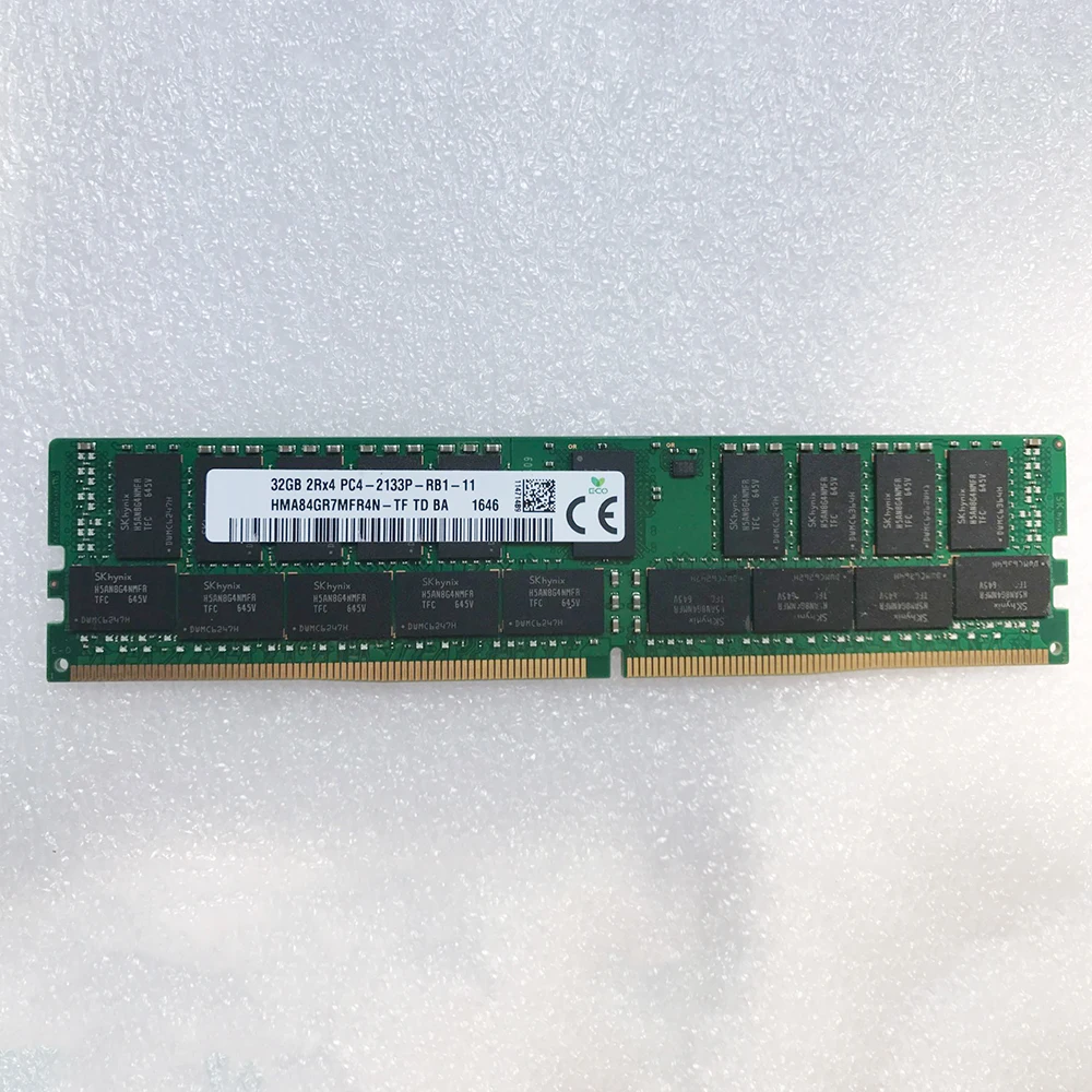 SK 하이닉스 메모리용 RAM, 32GB, 32G, 2RX4, DDR4, 2133 PC4-2133P, ECC REG HMA84GR7MFR4N-TF, 1 개