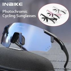 INBIKE Photochromic Cycling Glasses UV Mountain Bike Glasses Riding Sunglasses for Men Womens MTB Riding TR90 Sport Sunglasses