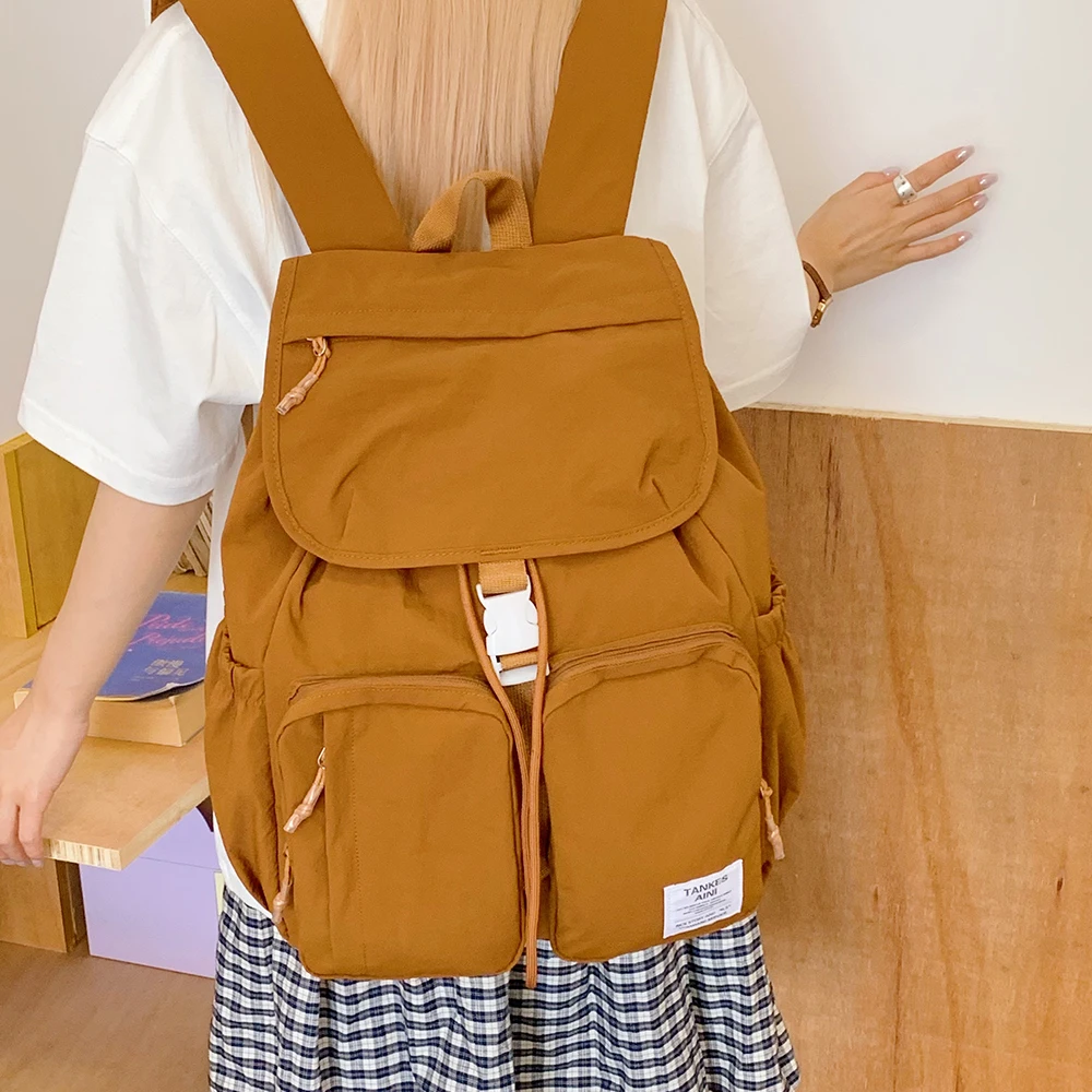 

Trendy Student Backpack for Women 2025 New Fashion Casual Large Capacity Backpack Simple and Versatile