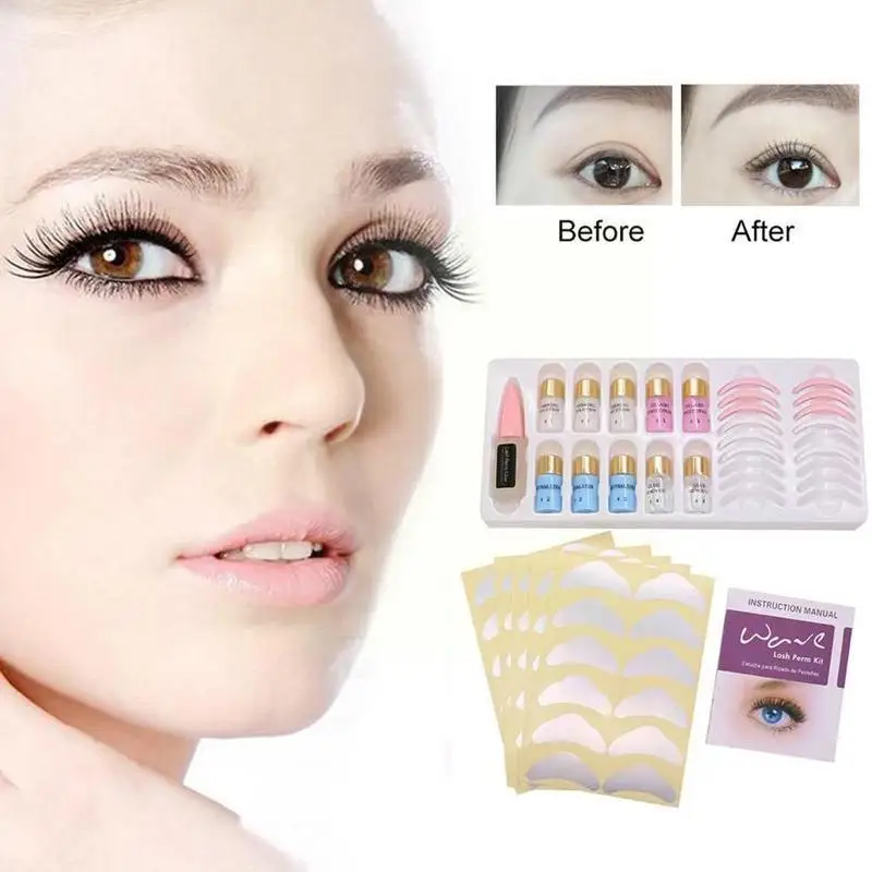 Ensemble de rehaussement de cils, permanente, curling, sérum pour les yeux, outil d'extension, levage de cils, faux kit de colle, vague, maquillage, gratitude, P5G9