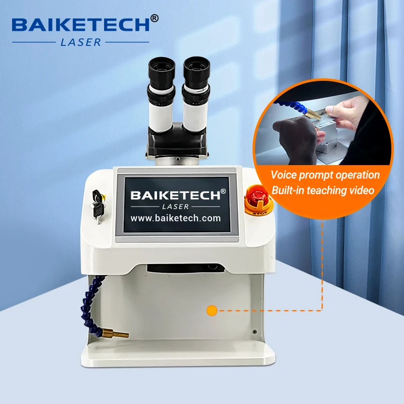 Invite de voz de mesa com vídeo de ensino 200W MAX Máquina de solda de joias Ouro Prata Laser YAG