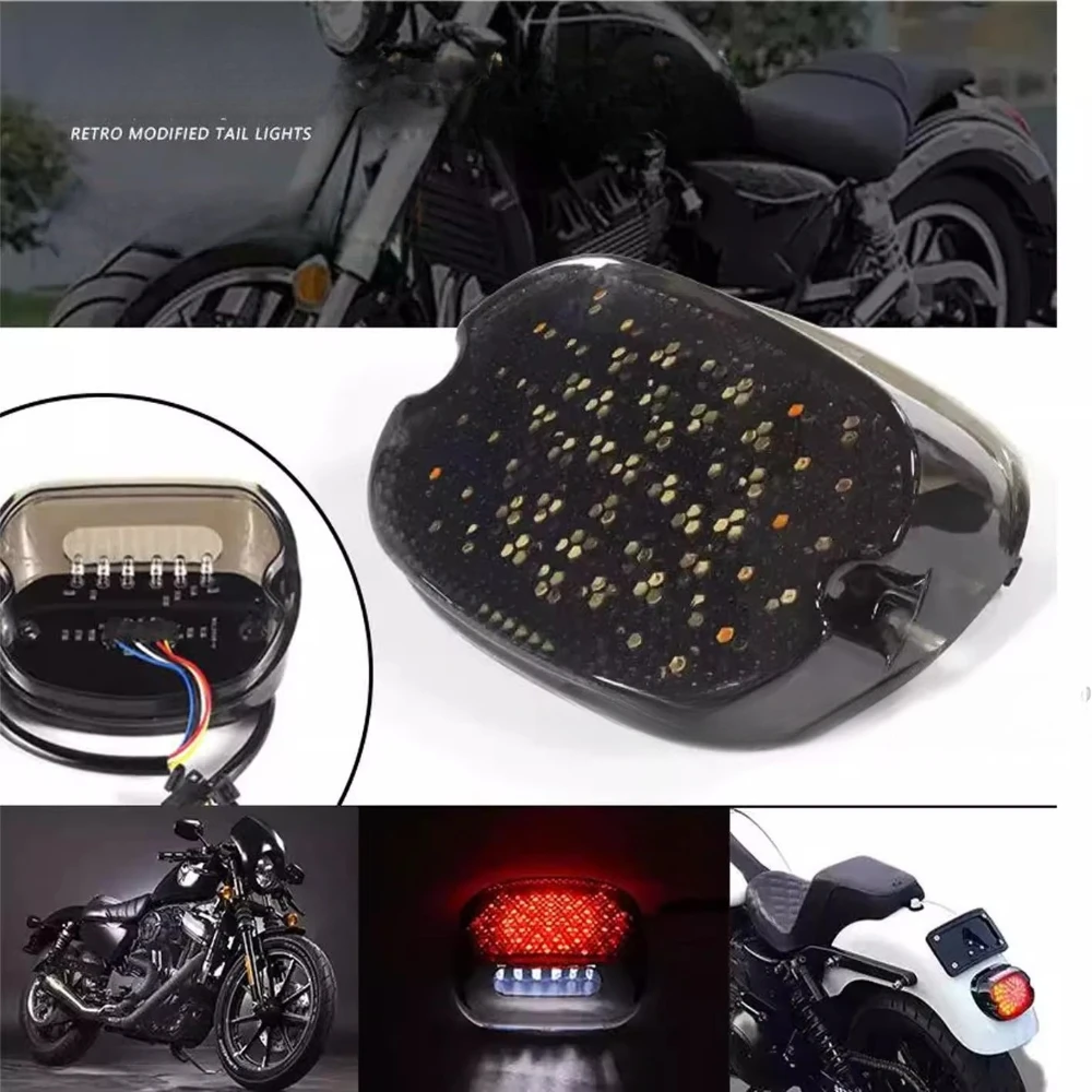 

Motorcycle LED Rear Tail Light Brake Turn Signal Lamp for Harley Touring Dyna Softail Sportster CVO Road King Electra Glide 883