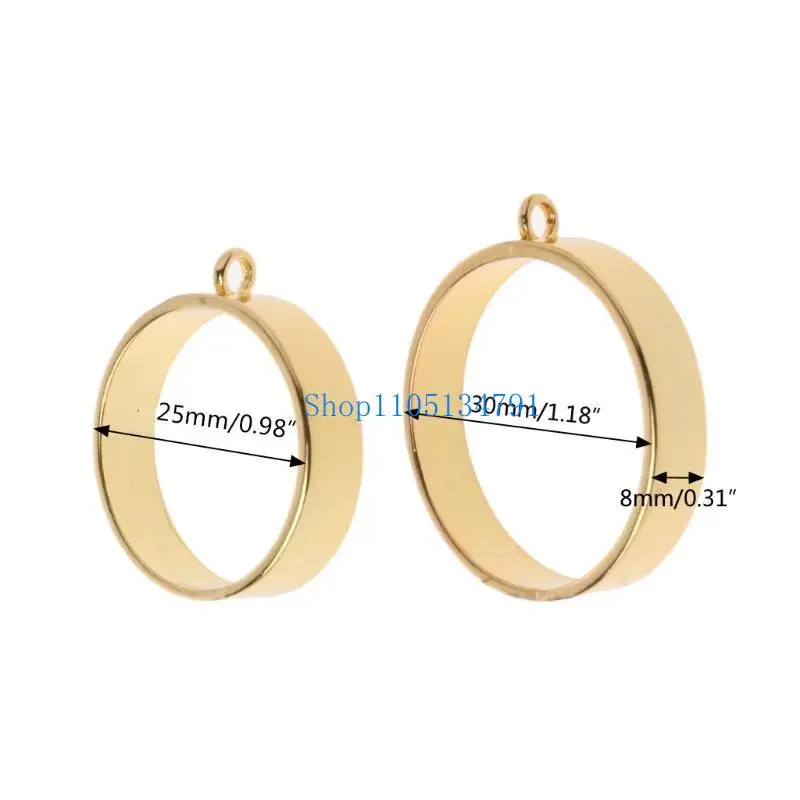

98km 5x/Set Round Framework Open Back Bezels Pendant Blanks for Resin DIY Arts Crafts