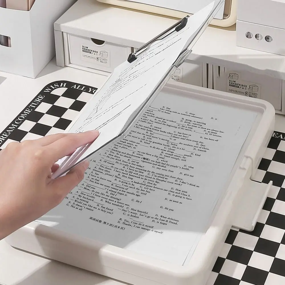 Durable Multi Functional A4 Folder Large Capacity Korean Integrated Document Board Simple File Organizer Writing Pad Student