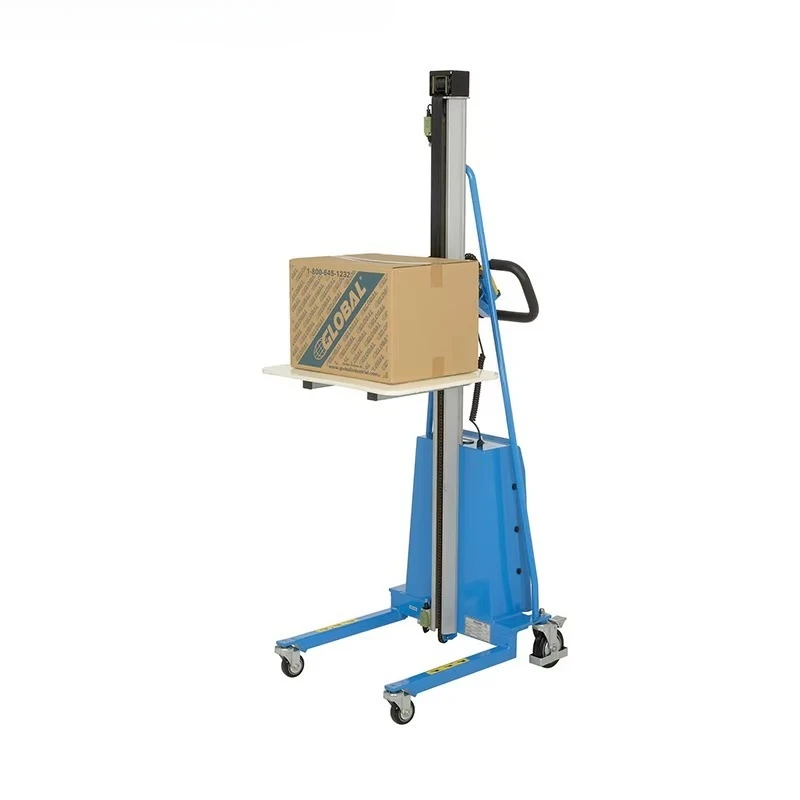 Hand-Pushed Handling Semi-Electric Vehicle, Lightweight Small Lifting Stacking Platform for Loading Unloading