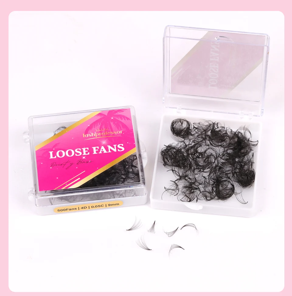 Lashprofessor 3D-40D Cluster Loose Fans Lash 7mm Sharp Thin Russia Volume Lash Pointy Base Medium Stem Vorgefertigte Wimpernverlängerung – Detail 17
