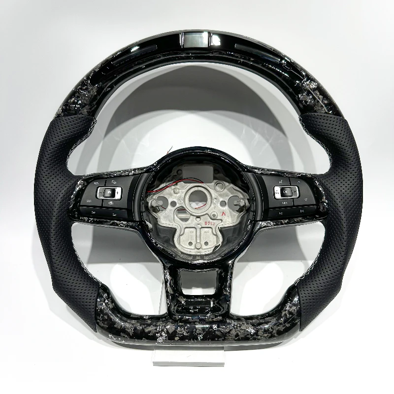 

С светодиодным экраном, серебристый кованый руль из углеродного волокна для Volkswagen MK7 Golf 7 MK6 MK8 GTI GTR, индивидуальное обновление, новинка