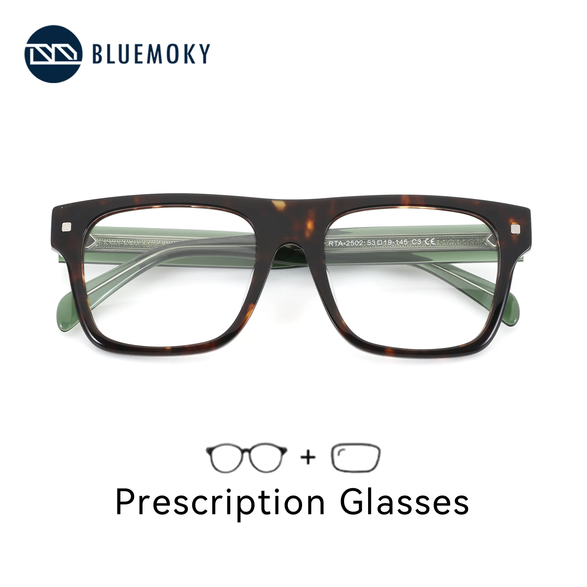 

Очки BLUEMOKY M размера, ручной работы, из ацетата, для мужчин, квадратные, для коррекции близорукости, оптические, прогрессивные