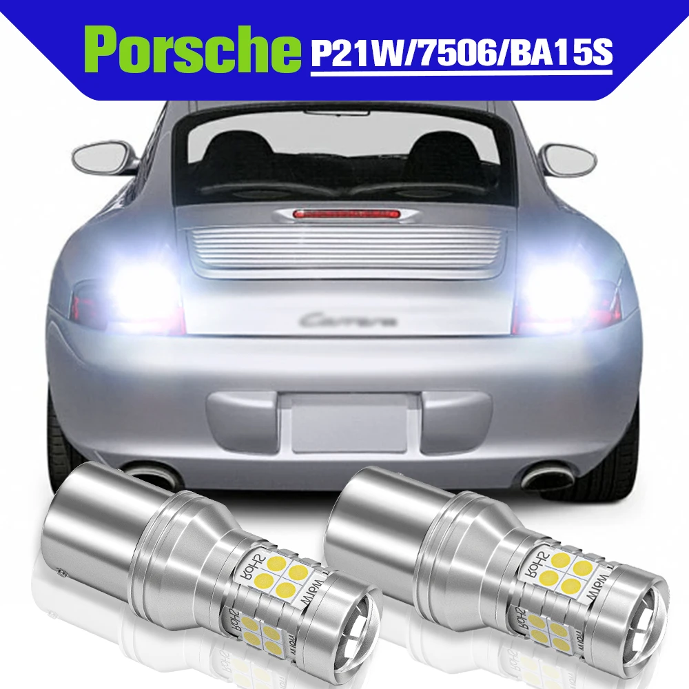 

Reverse Light Accessories 2x LED P21W BA15S 1156 Backup Lamp For Porsche 911 Boxster Cayenne Carrera GT Cayman 2006-2012