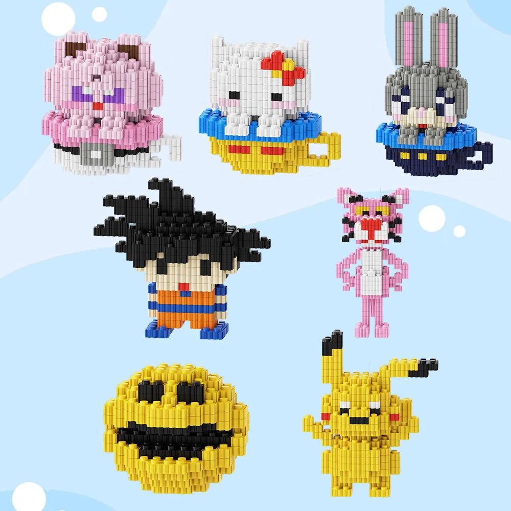 

2024 New Cartoon Rabbit Doll Mini Blocks Assembly Toys Birthday Gift Ornaments Decorations