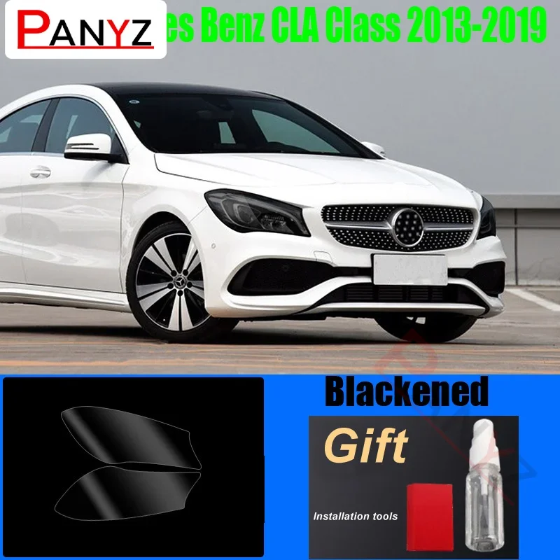 

TPU BC Pillar Cover Blackened Headlights Film Car Door Window Center Strips Stickers Pre-Cut For Benz CLA Class 2019 Accessories