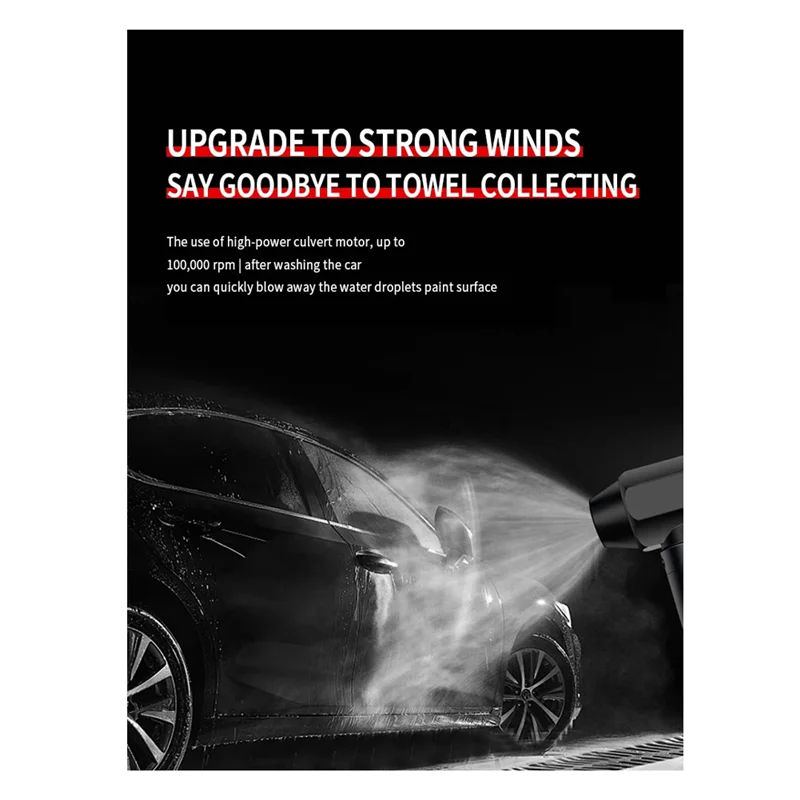 ABYO مروحة منفاخ عنيف مروحة تربو صغيرة 52 مللي متر محرك بدون فرشاة محمول 80000 دورة في الدقيقة 4 التروس مروحة قناة صناعية 2500Ma #2